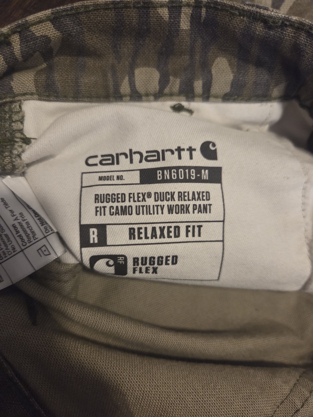 Carhartt Relaxed Fit Mossy Oak Bottomland Camo Carpenter Pants Mens Size 34x34 - Picture 7 of 7